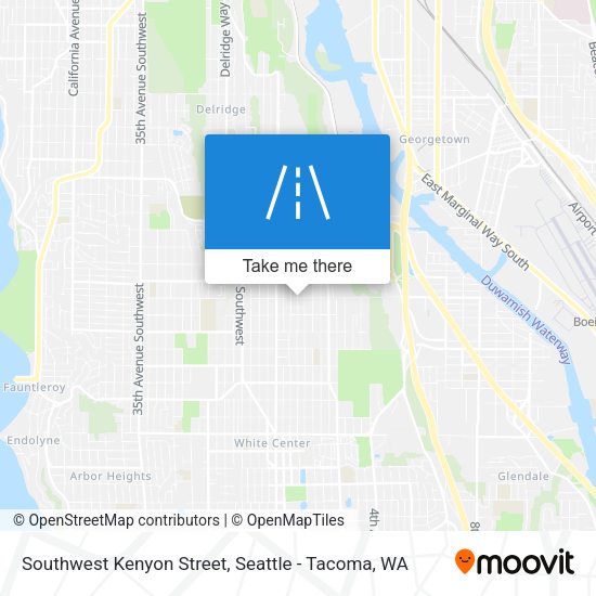 Mapa de Southwest Kenyon Street