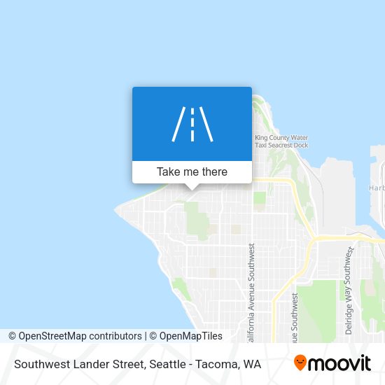 Southwest Lander Street map