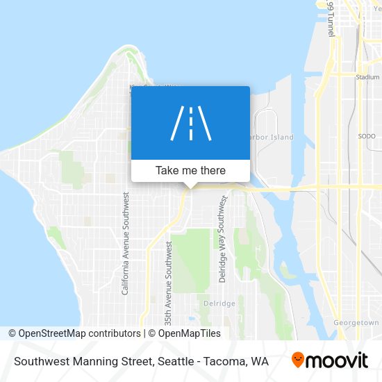 Southwest Manning Street map