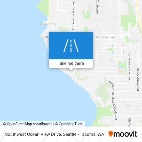 Southwest Ocean View Drive map
