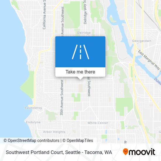 Southwest Portland Court map