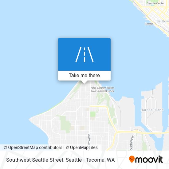 Southwest Seattle Street map