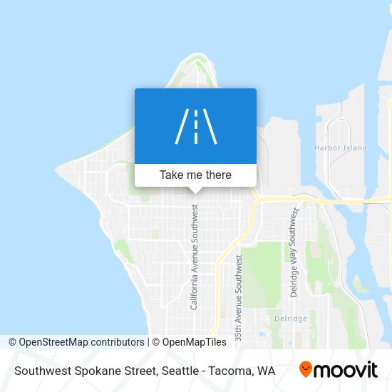 Southwest Spokane Street map