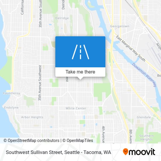 Southwest Sullivan Street map