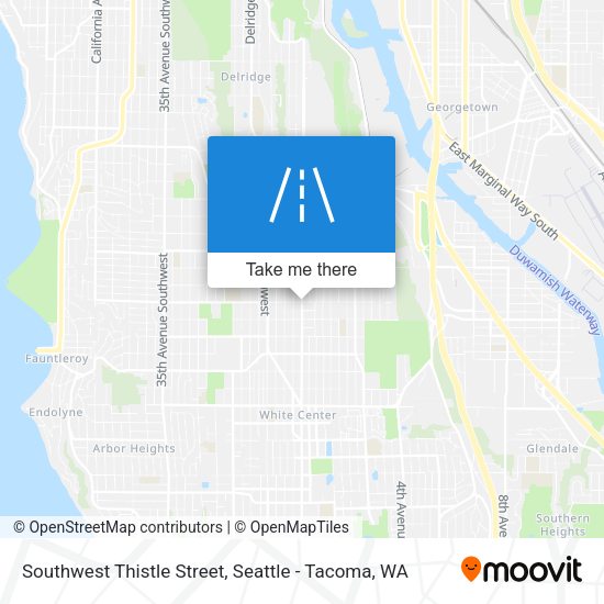 Southwest Thistle Street map