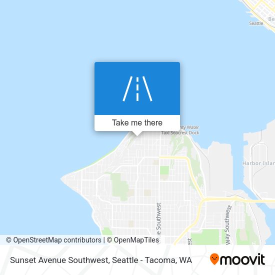 Sunset Avenue Southwest map