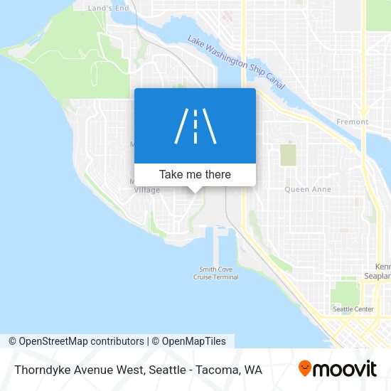 Thorndyke Avenue West map