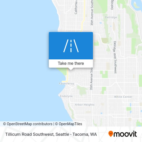 Mapa de Tillicum Road Southwest