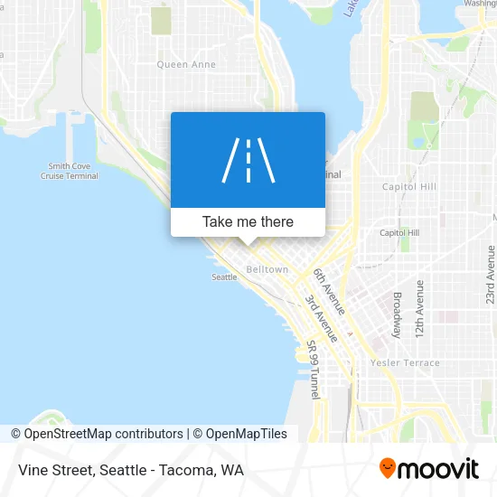 Vine Street map
