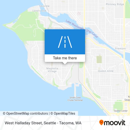 West Halladay Street map