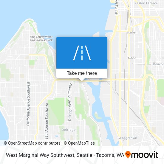 West Marginal Way Southwest map
