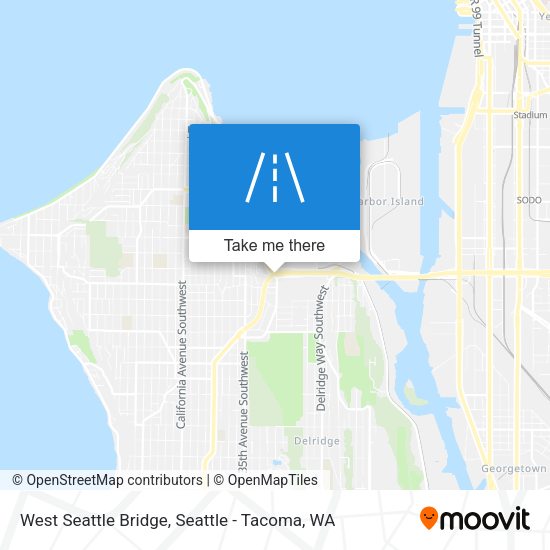 West Seattle Bridge map