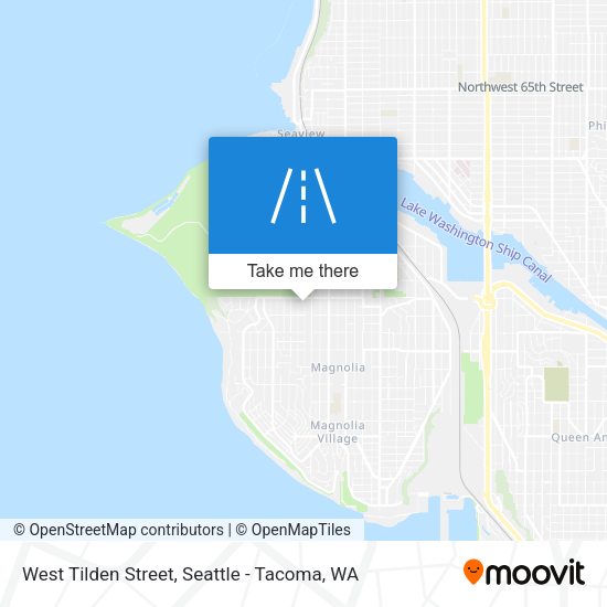 West Tilden Street map