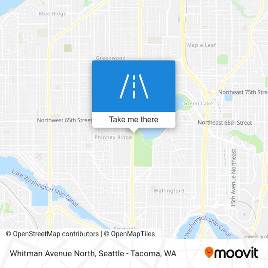 Whitman Avenue North map