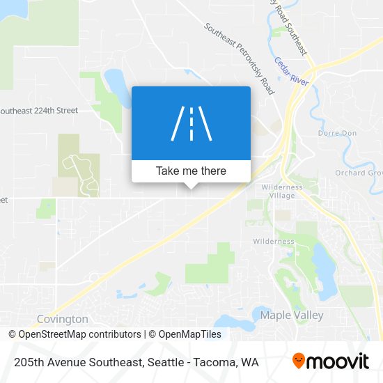 Mapa de 205th Avenue Southeast