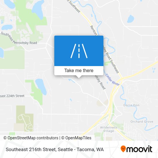 Southeast 216th Street map