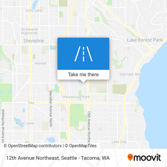 12th Avenue Northeast map
