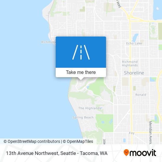 13th Avenue Northwest map