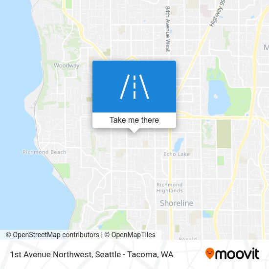 1st Avenue Northwest map