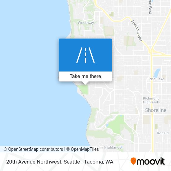 20th Avenue Northwest map