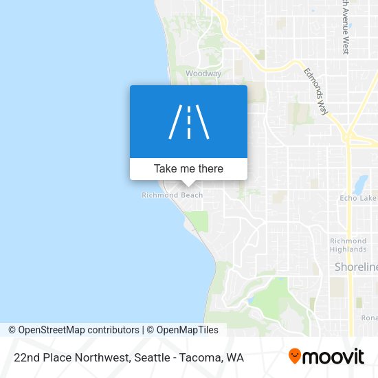 Mapa de 22nd Place Northwest