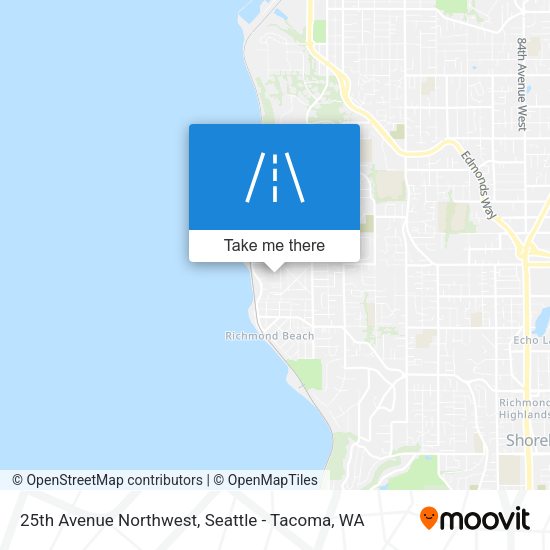 25th Avenue Northwest map