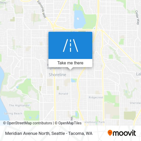 Meridian Avenue North map