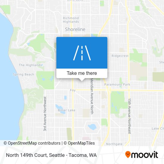 North 149th Court map