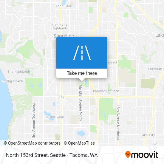 North 153rd Street map