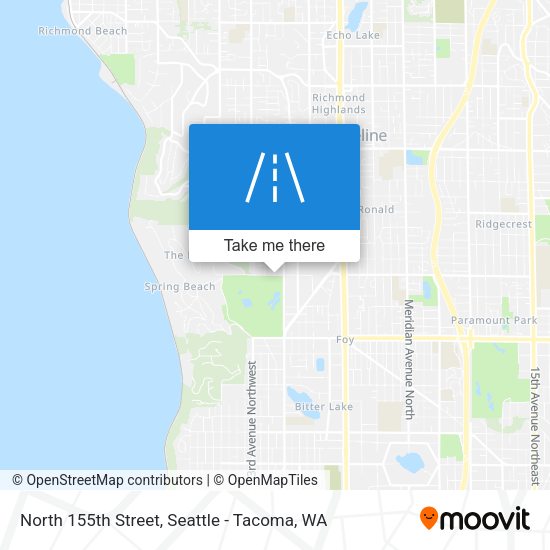 North 155th Street map