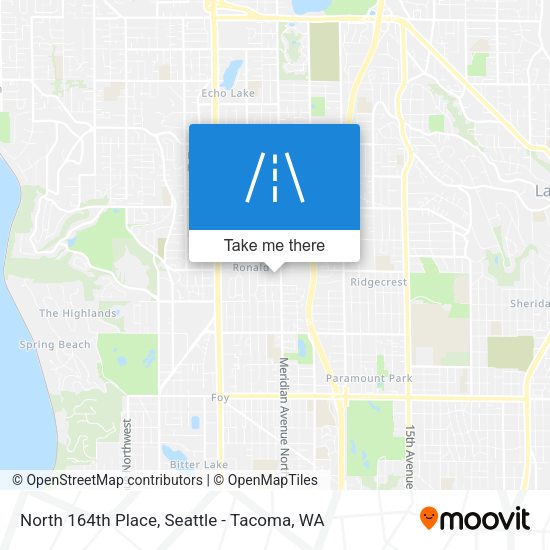 North 164th Place map