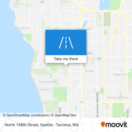 North 168th Street map
