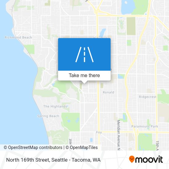 North 169th Street map