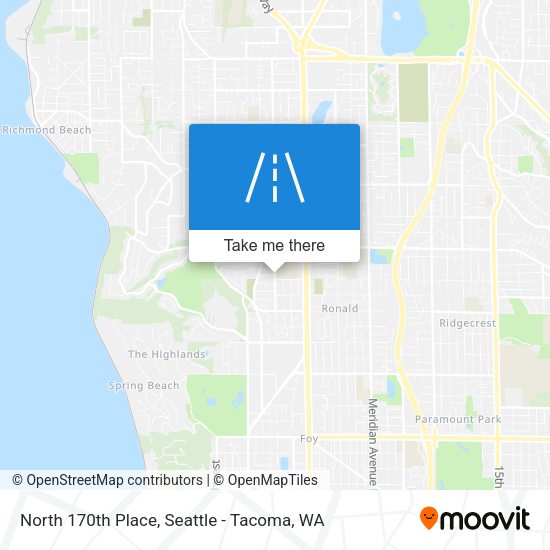 North 170th Place map