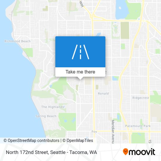North 172nd Street map