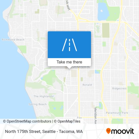 North 175th Street map