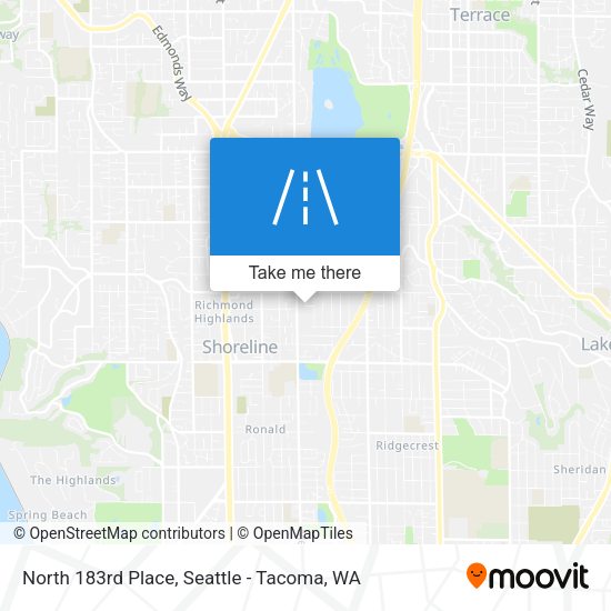 North 183rd Place map