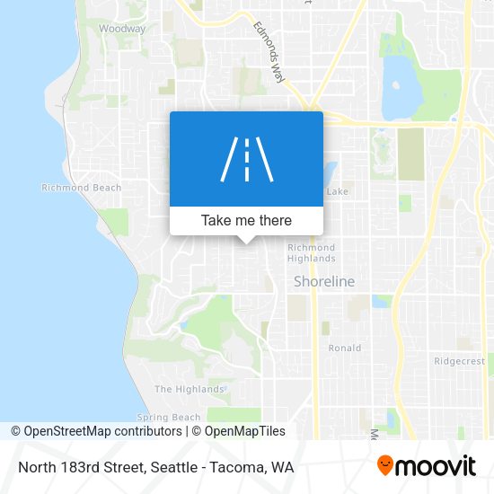 North 183rd Street map