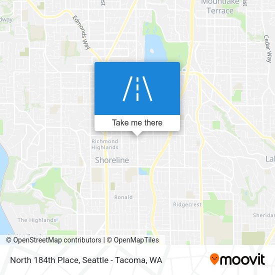 North 184th Place map