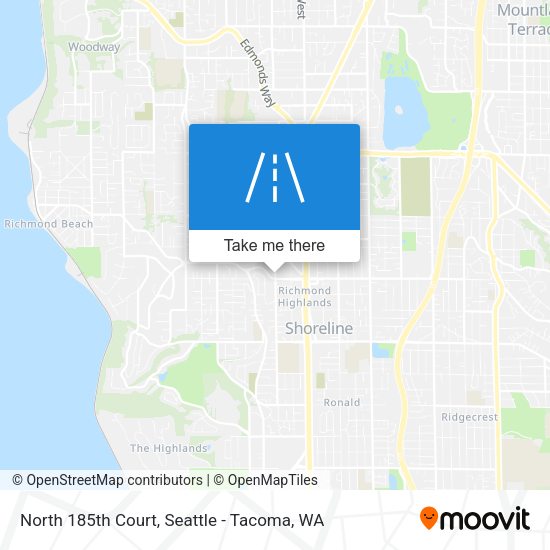 North 185th Court map