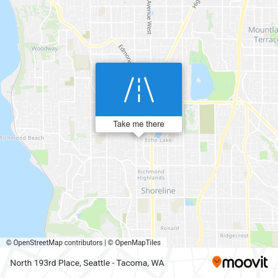 North 193rd Place map