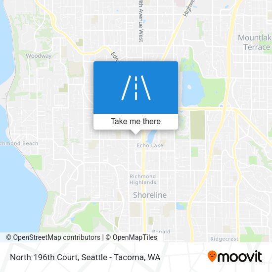 North 196th Court map