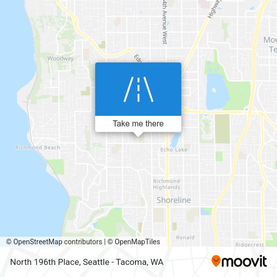 North 196th Place map