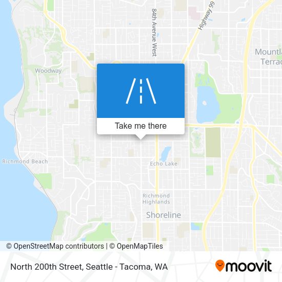 North 200th Street map