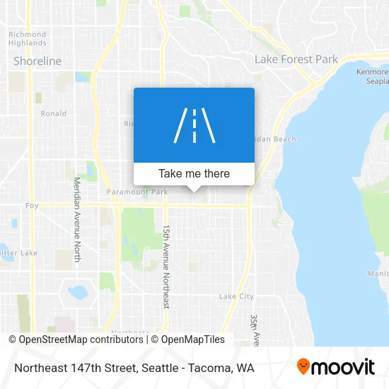 Northeast 147th Street map