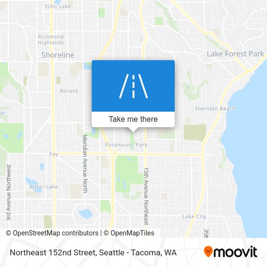 Northeast 152nd Street map