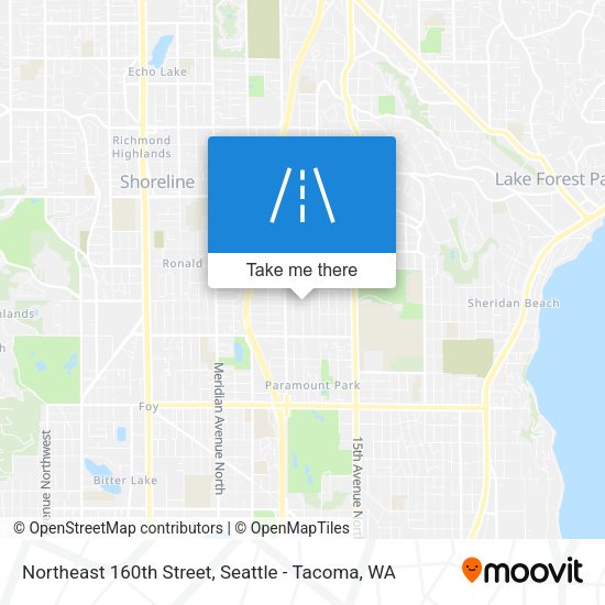 Northeast 160th Street map