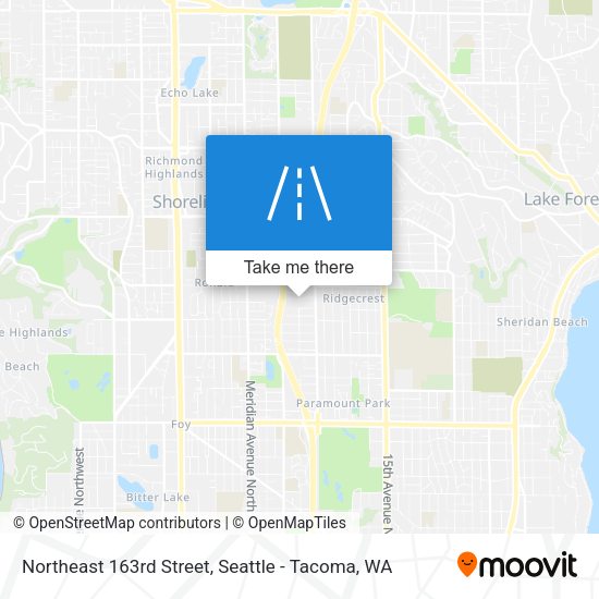 Northeast 163rd Street map