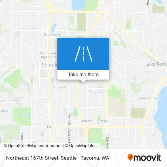 Northeast 167th Street map