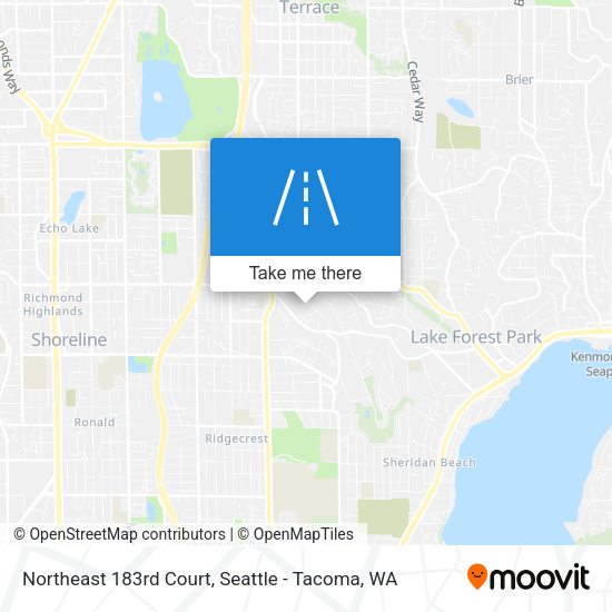 Northeast 183rd Court map